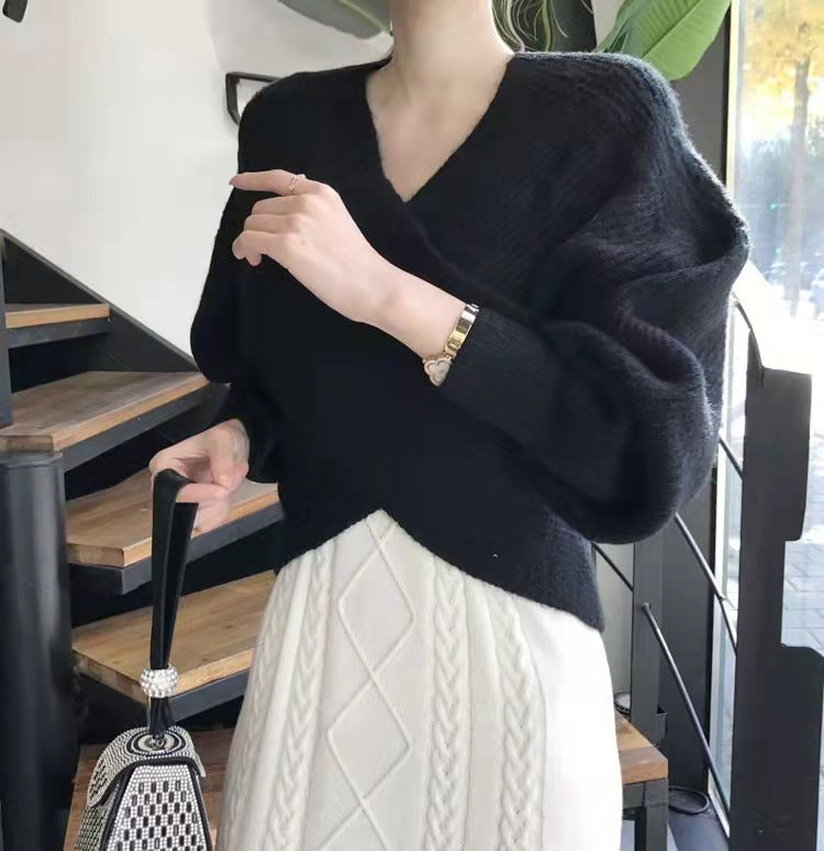 Elegant tværstrikket trøje