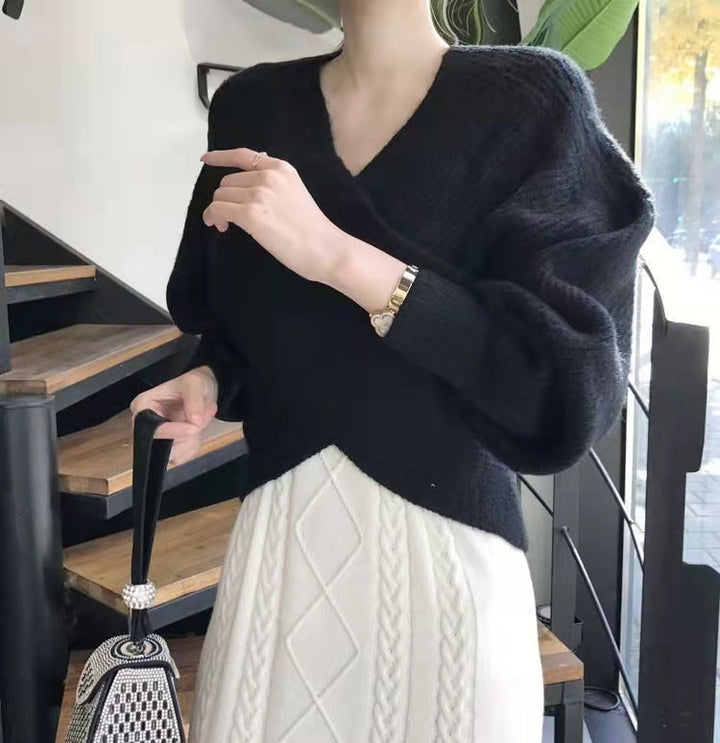 Elegant tværstrikket trøje