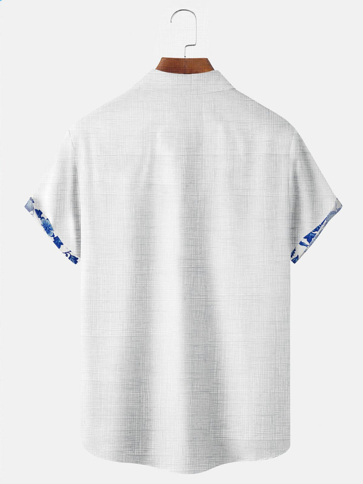 Alohadaddy Cotton-Linen Casual Shirts Natural Breathable Summer Lightweight Hawaiian Shirts