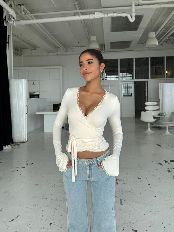 Ballerina basic top - creme