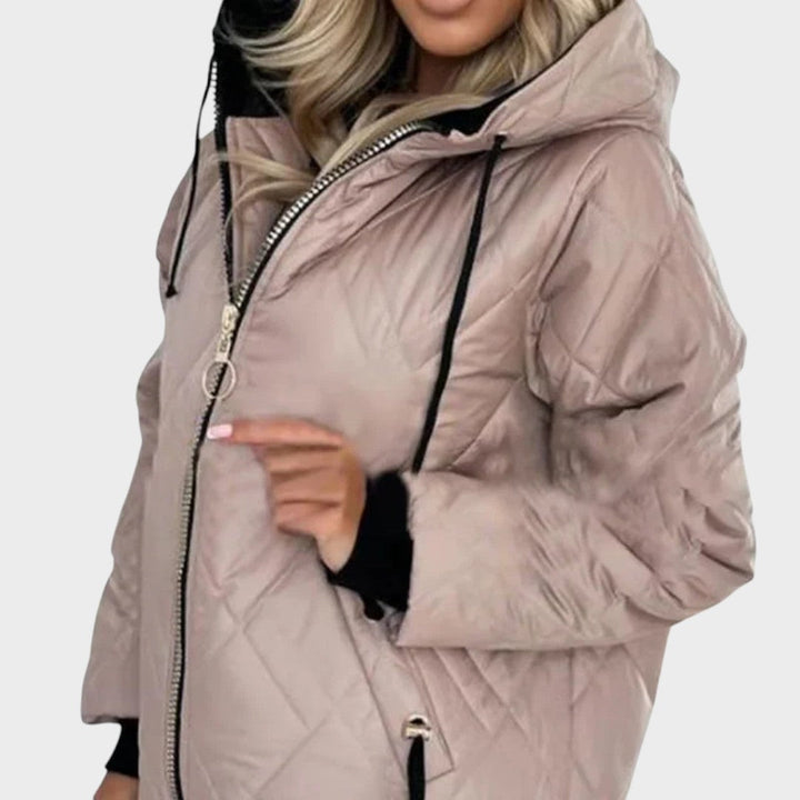Nathalie | Elegant Frakke med Hætte