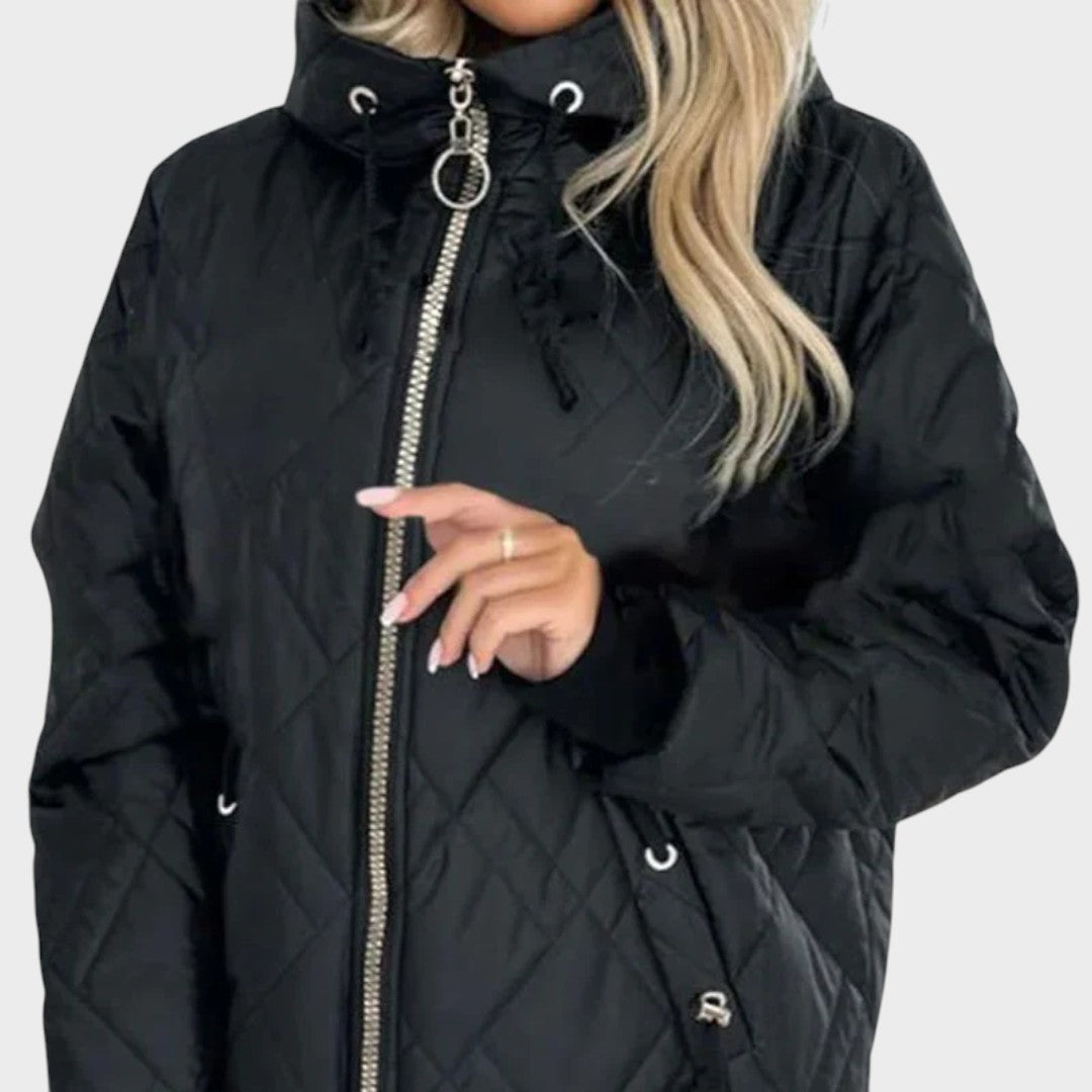 Nathalie | Elegant Frakke med Hætte