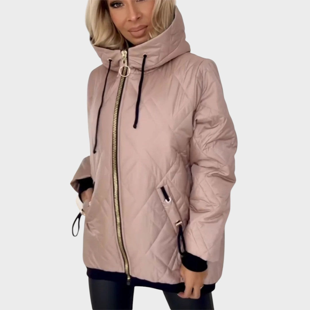 Nathalie | Elegant Frakke med Hætte