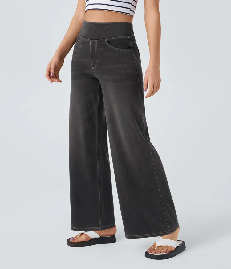 Komfortable jeans med høj talje