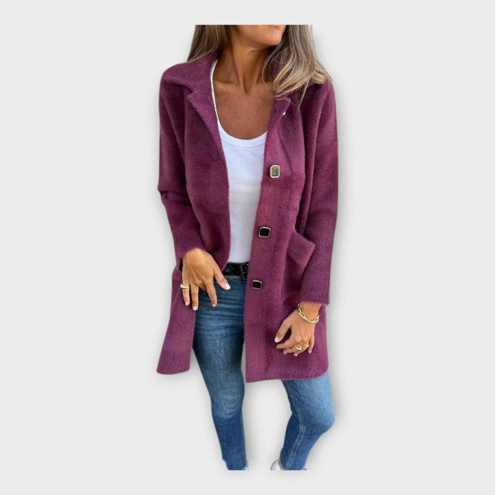 Uldfrakke med Elegant Lukning