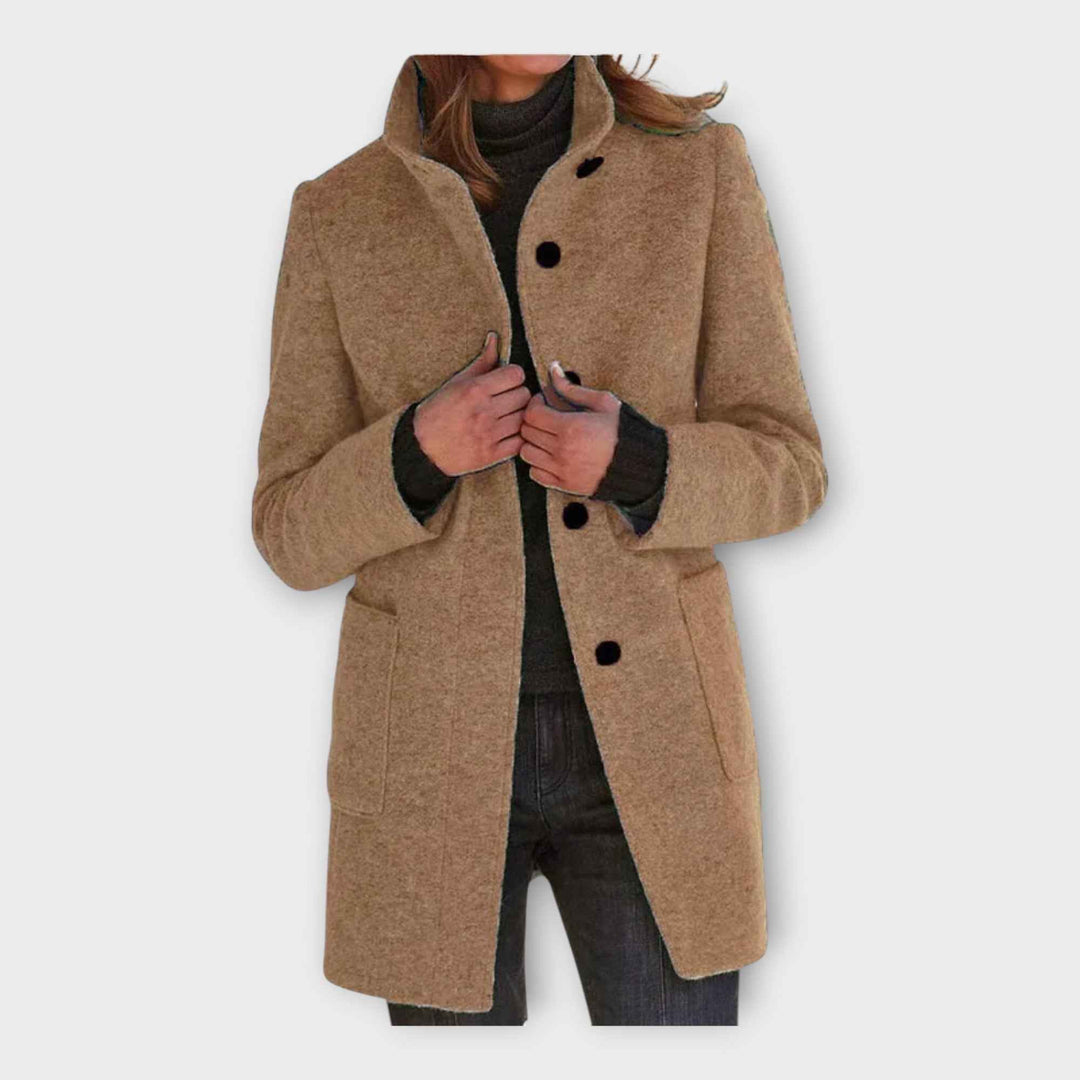 Elegant Frakke med Tidens Linie