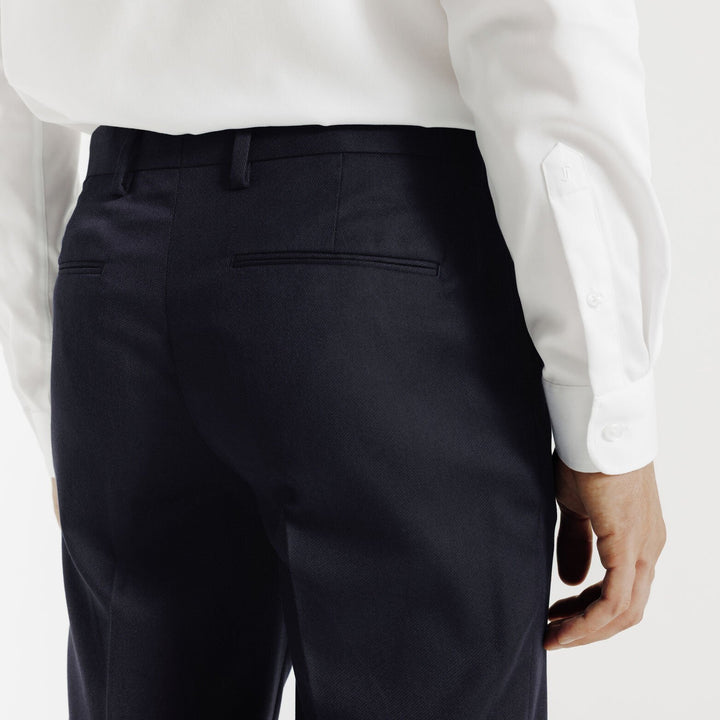 Slim fit jakkesætsbukser - Marineblå