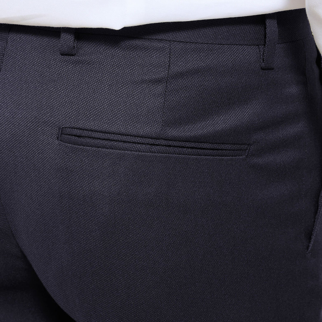 Slim fit jakkesætsbukser - Marineblå