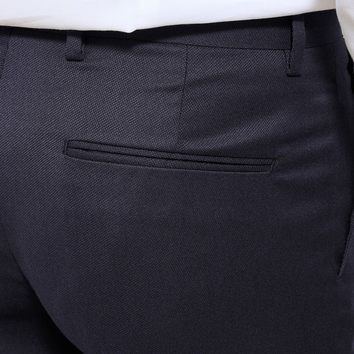 Slim fit jakkesætsbukser - Marineblå