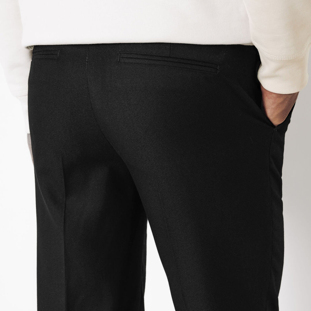 Slim fit jakkesætsbukser - Sort