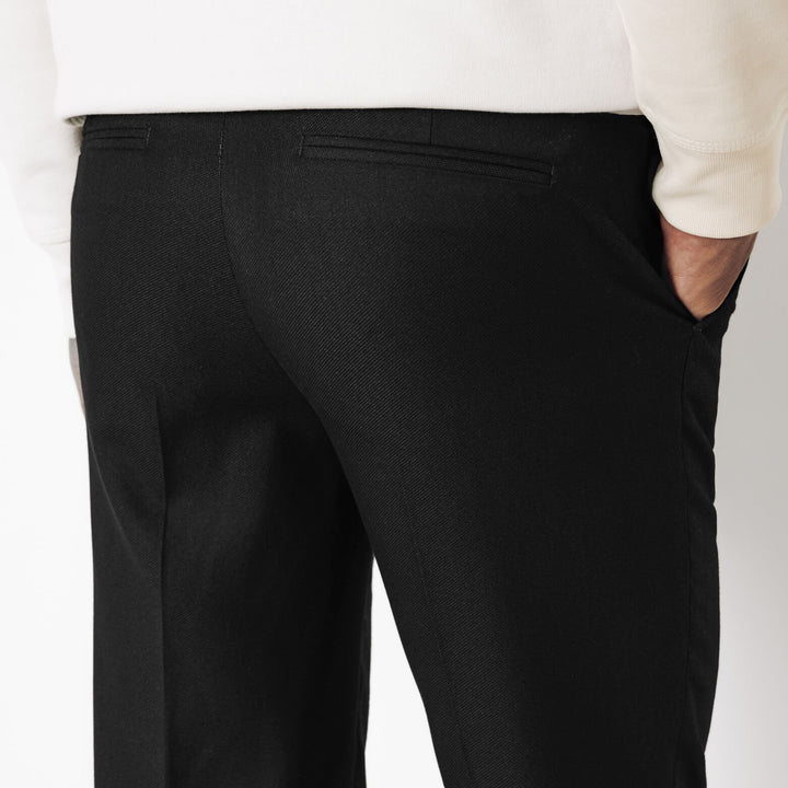 Slim fit jakkesætsbukser - Sort