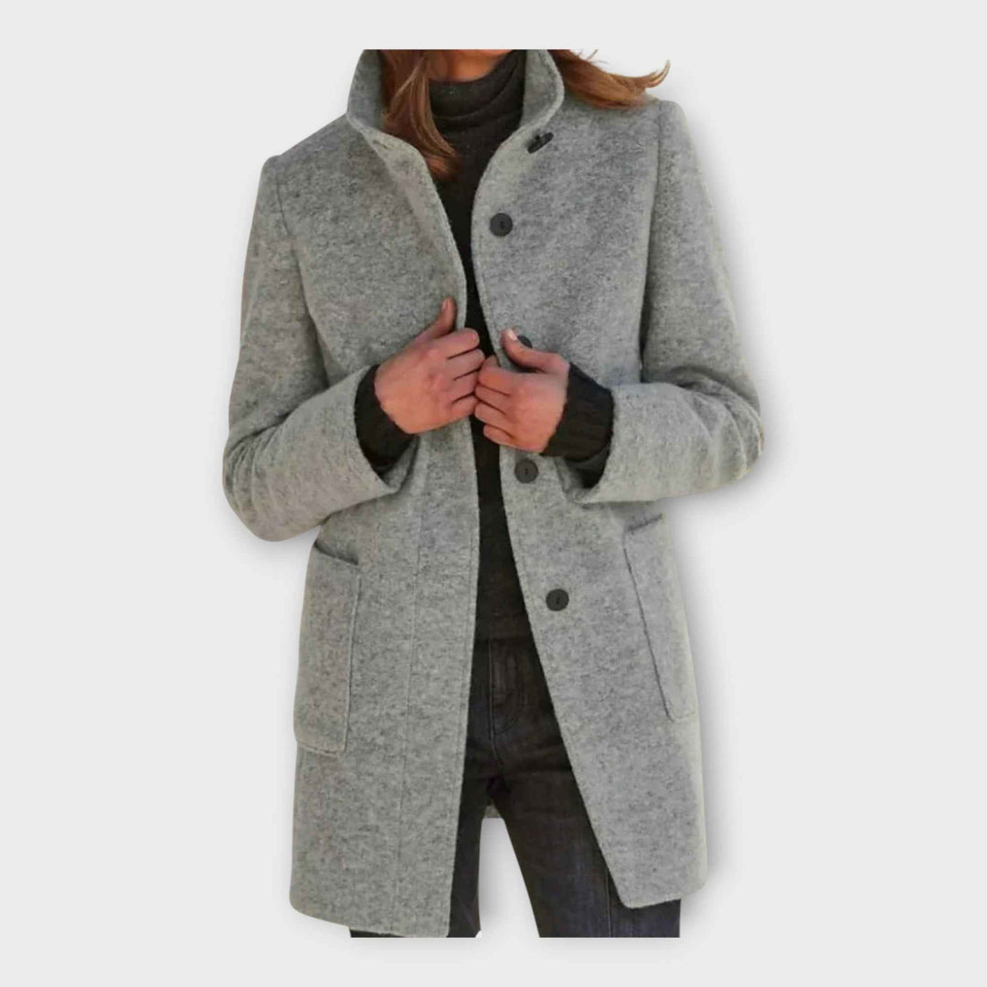 Elegant Frakke med Tidens Linie