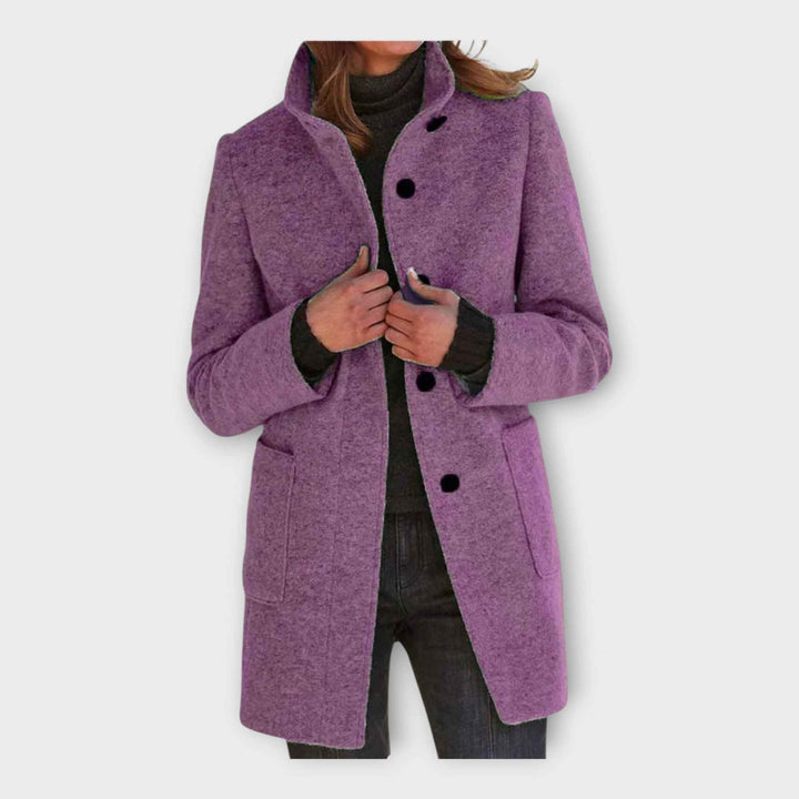 Elegant Frakke med Tidens Linie