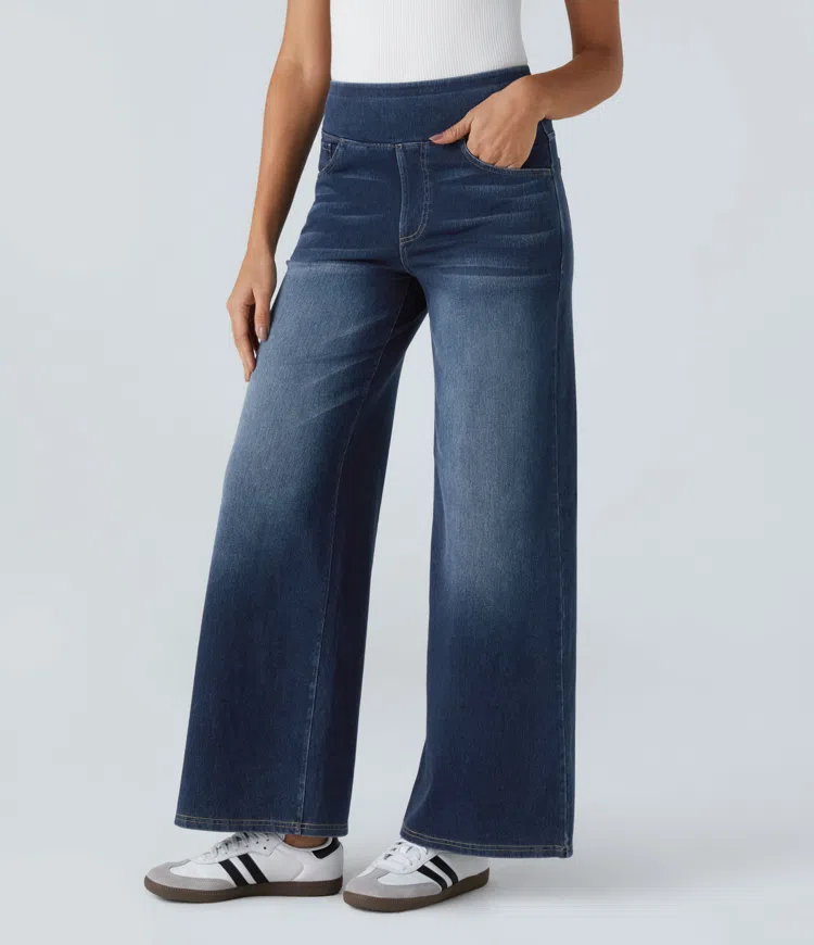 Komfortable jeans med høj talje