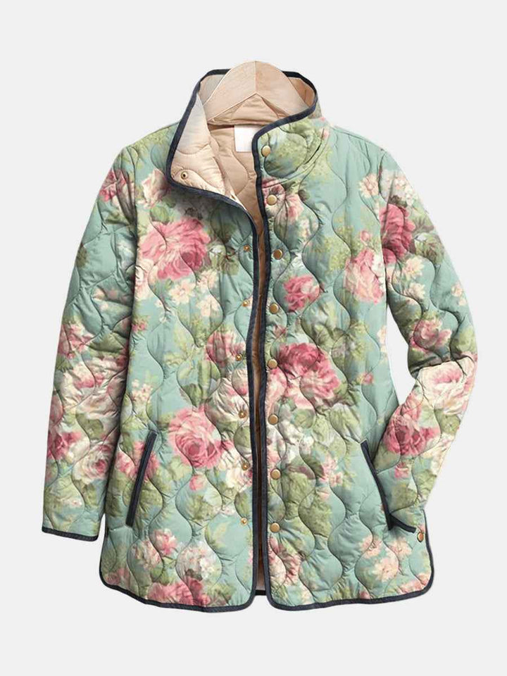 Sofia | Quiltet jakke med vintageblomster