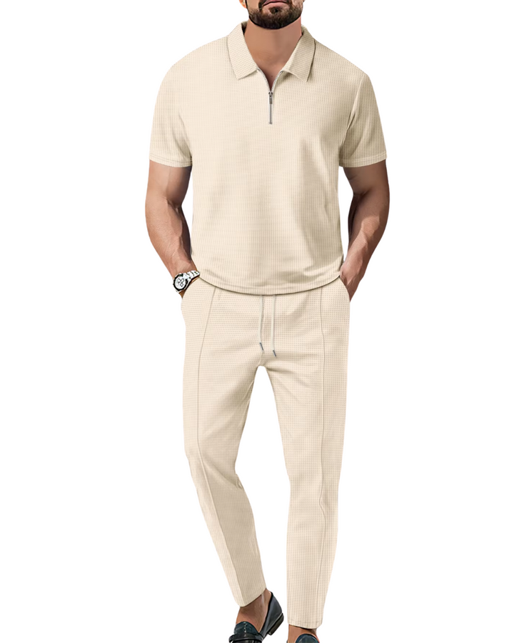 2-delt Zip Polo Sæt