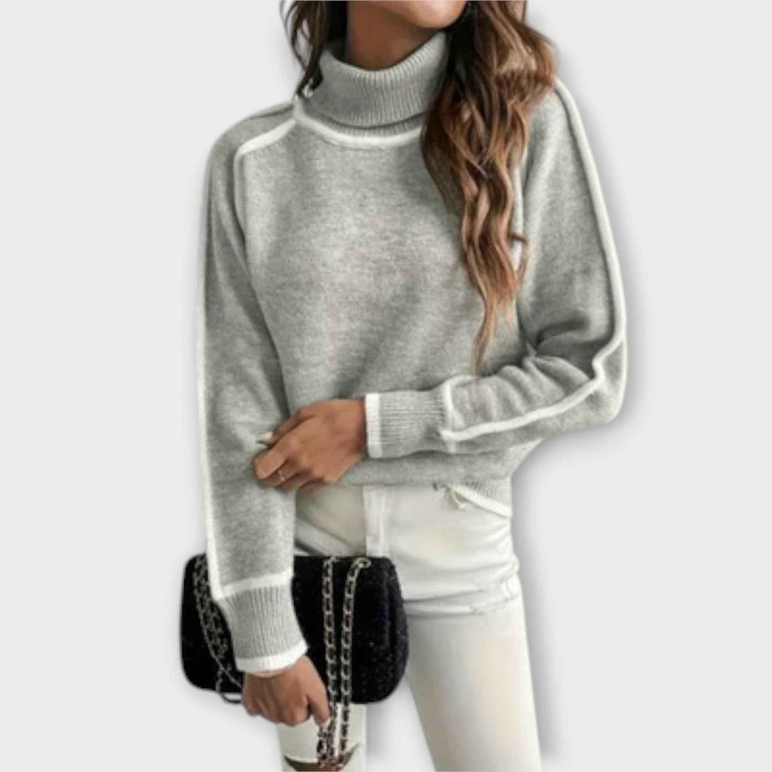 Aurora - Komfortabel Sweater med Høj Krave