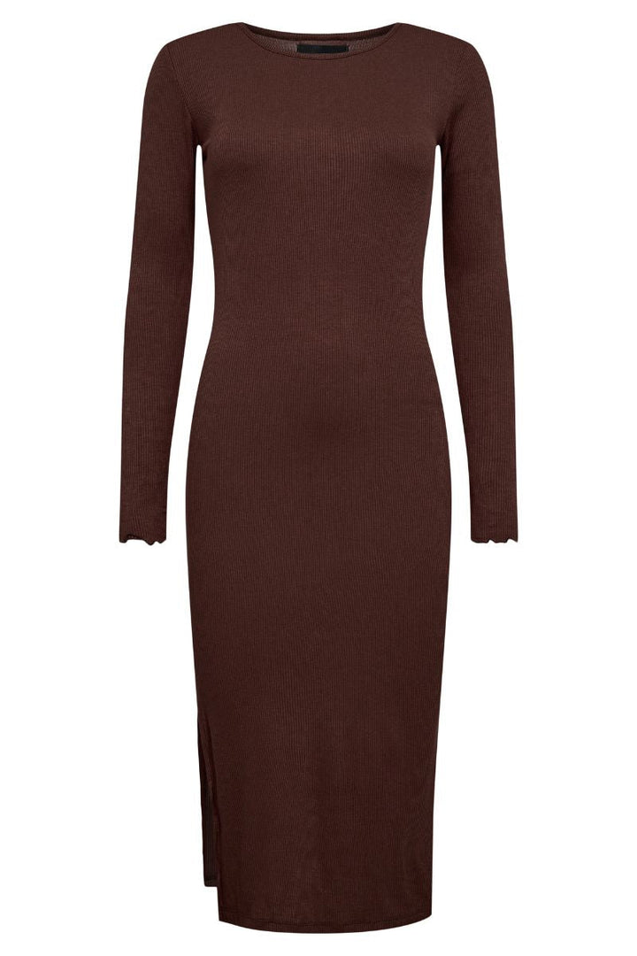 Natalia Ls Dress | Dark Brown | Kjole fra Liberté