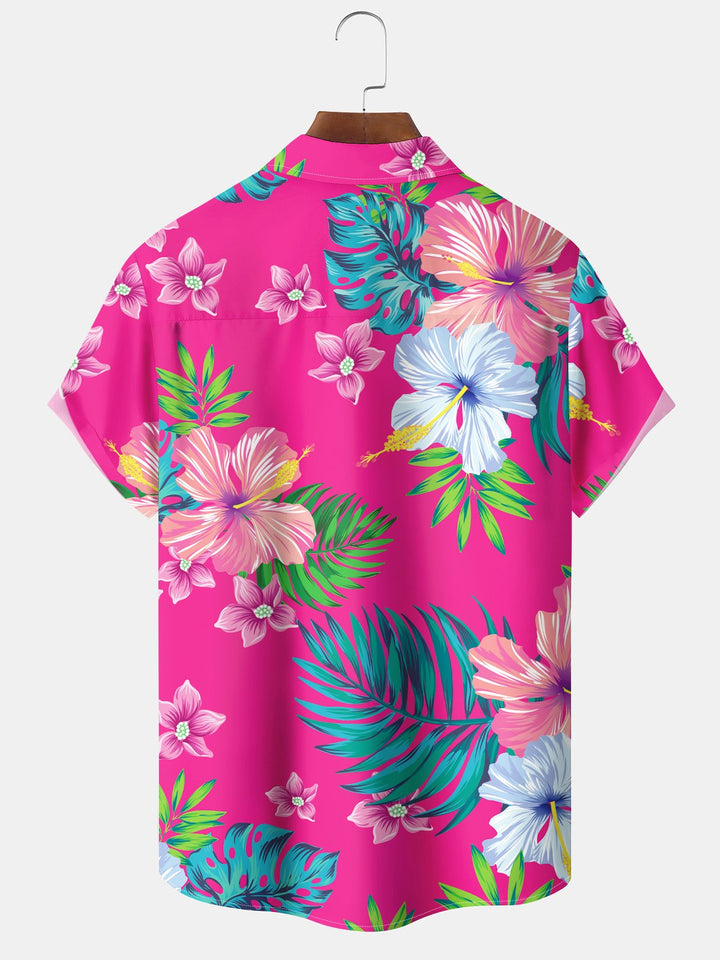 Alohadaddy Hawaiian Tropical Floral Short Sleeve Shirt