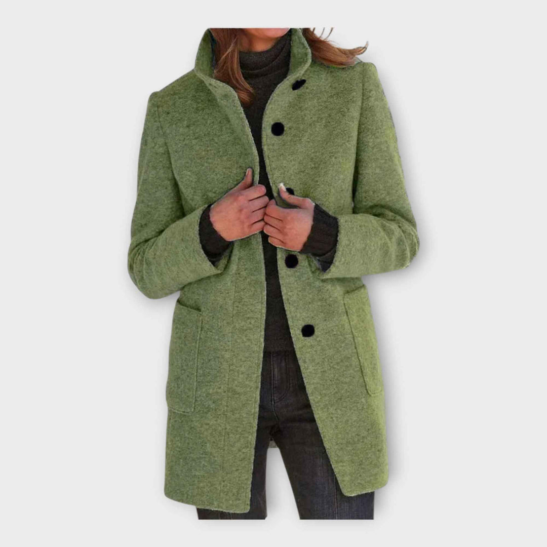 Elegant Frakke med Tidens Linie