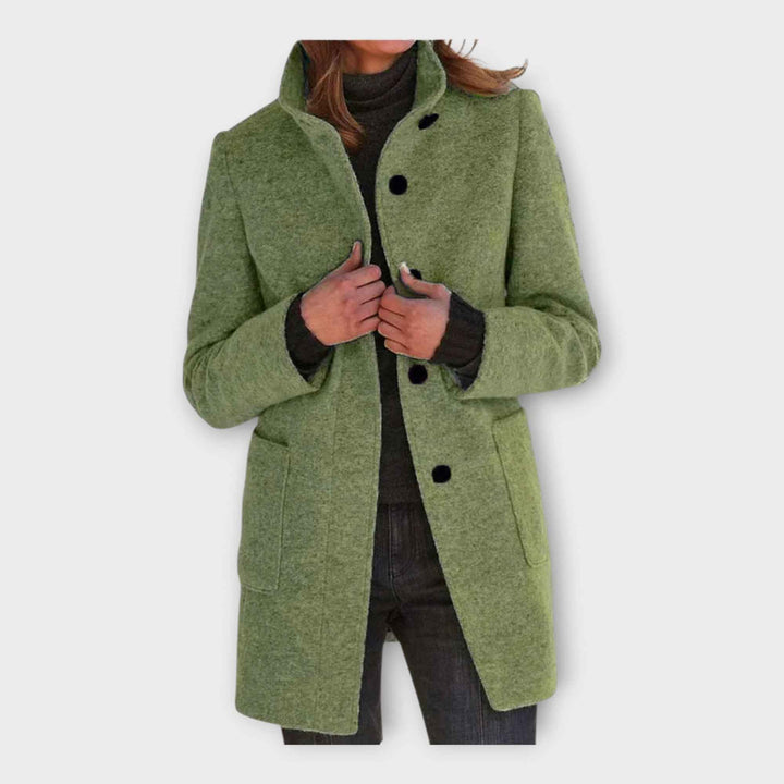 Elegant Frakke med Tidens Linie