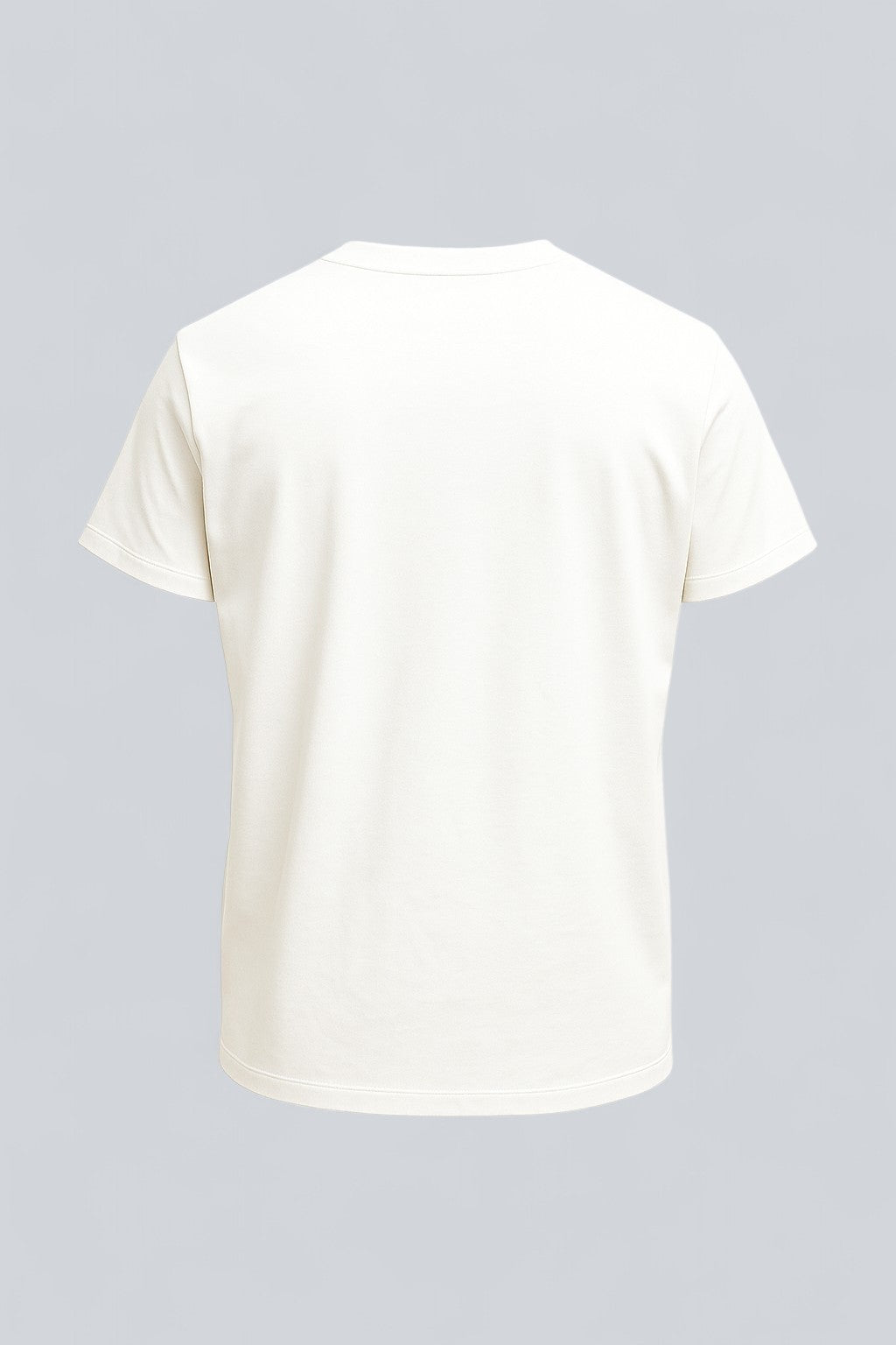 Herre T-shirt i Bomuld – Åndbar Kortærmet Rund Hals – Hvid