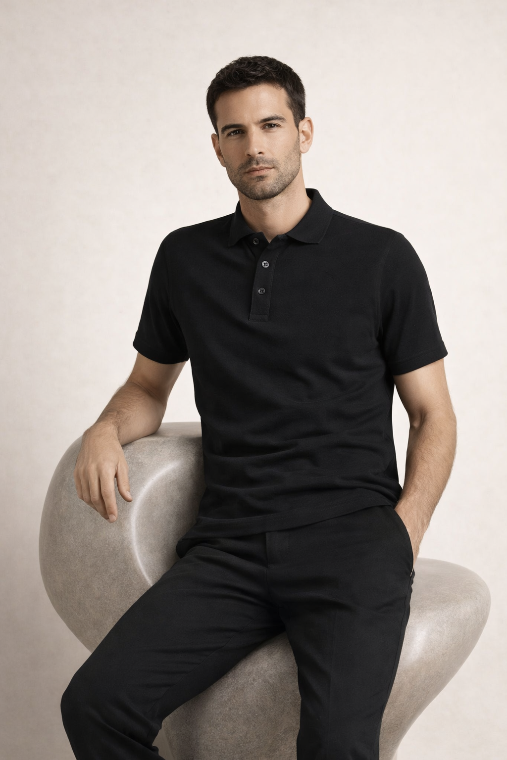 Polo Raffinata Sort