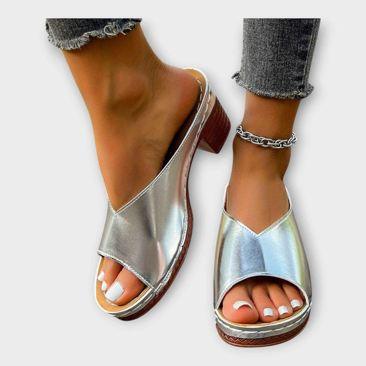 Sandaler med Tykk hæl og Åben Hæl