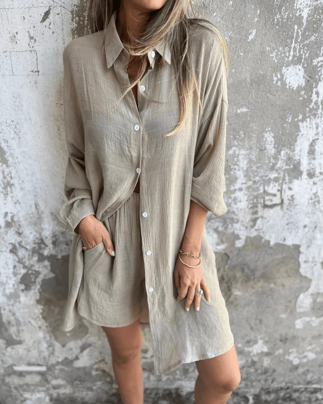 Casual Shirt & Shorts Set