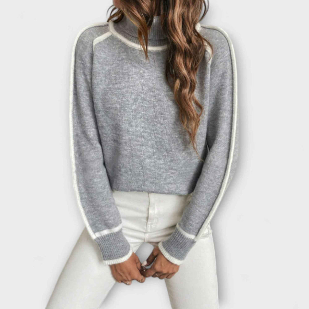 Aurora - Komfortabel Sweater med Høj Krave