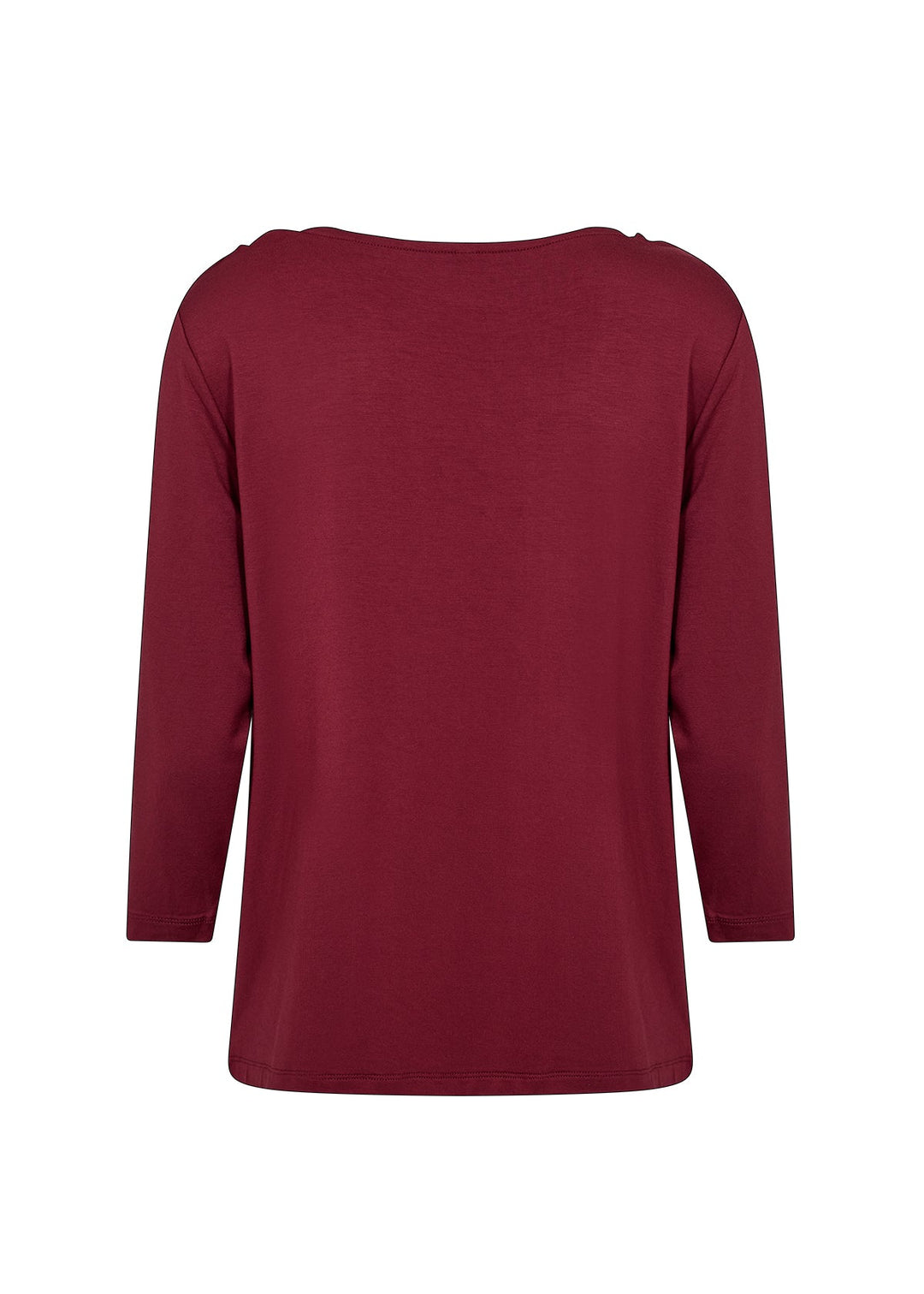 MARICA basis shirt med 3/4 ærme i dyb rød