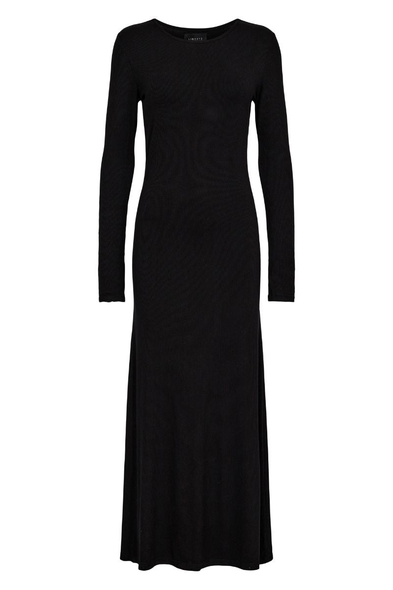 Natalia Ls Long Dress | Black | Kjole fra Liberté