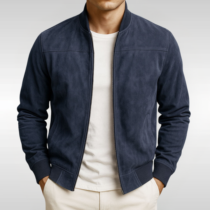 Elias – Leichte Jacke in Veloursoptik