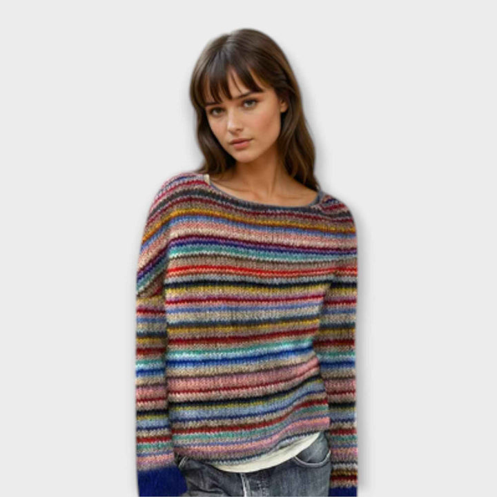 Manonin - Lækker & komfortabel stribet sweater