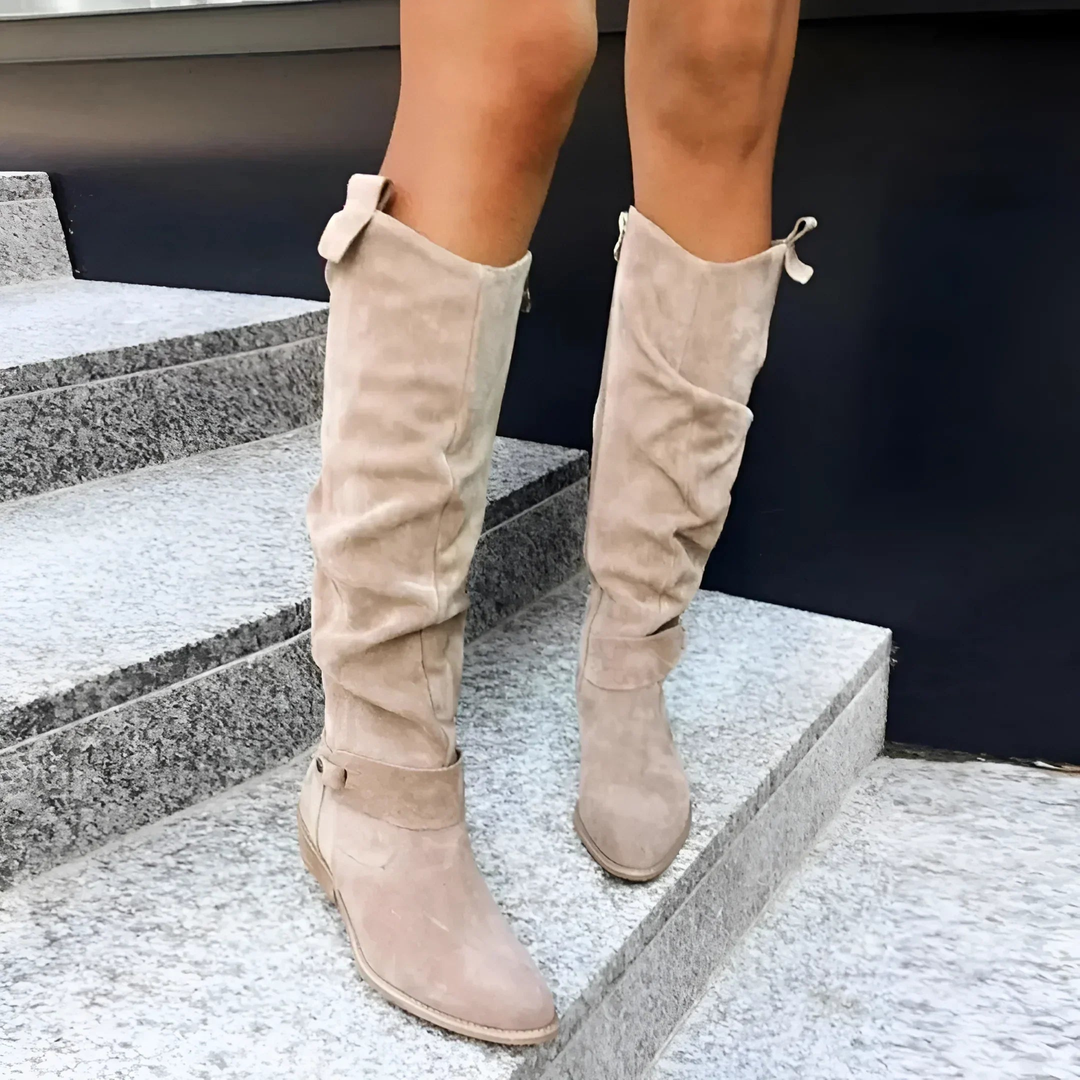 Stilfulde Suede Knæstøvler