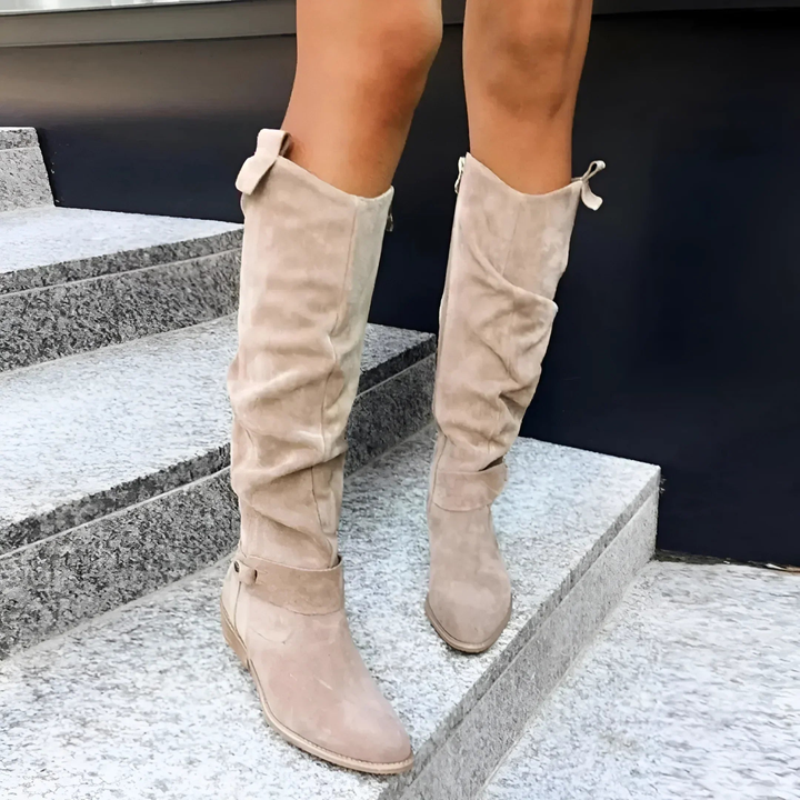 Stilfulde Suede Knæstøvler