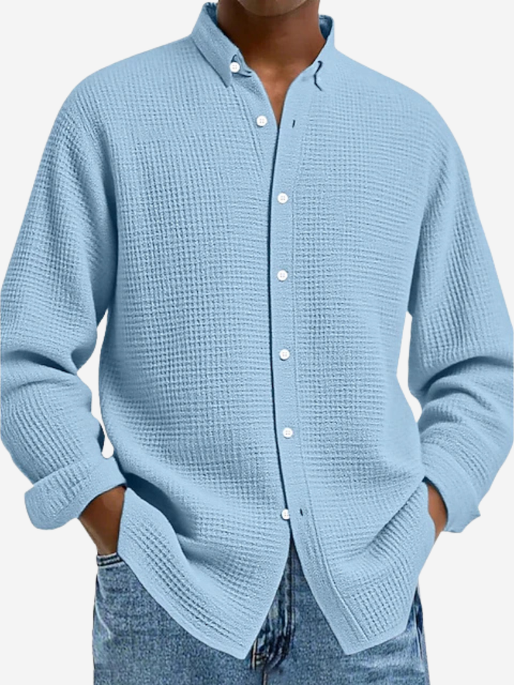 Elegant tekstureret skjorte