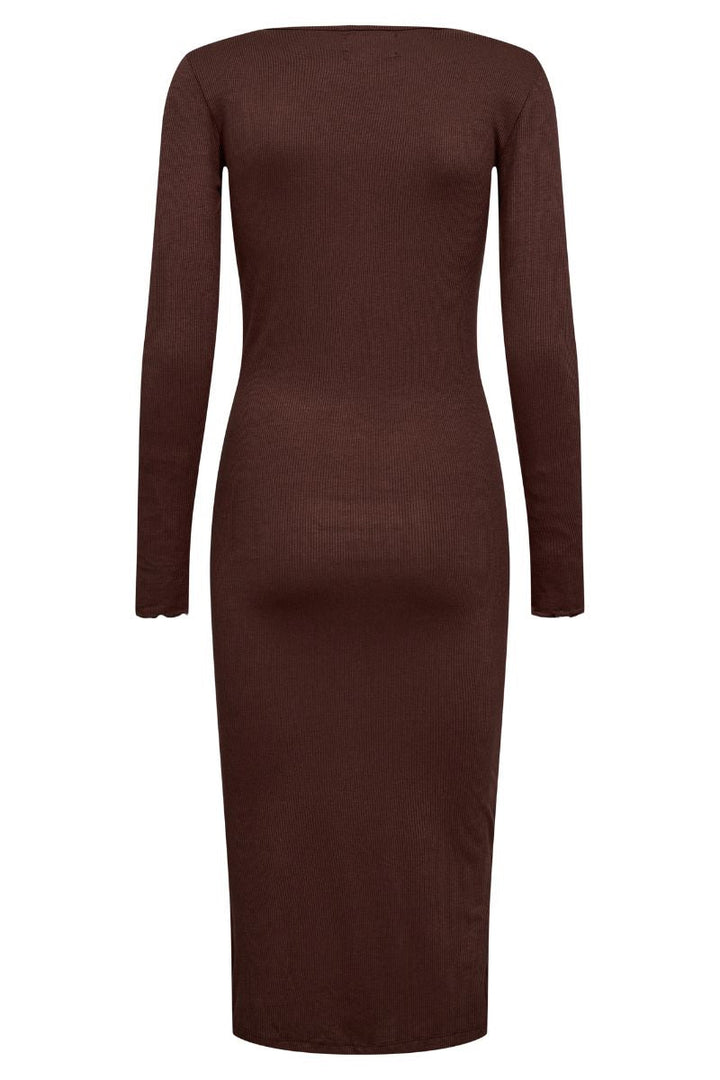 Natalia Ls Dress | Dark Brown | Kjole fra Liberté