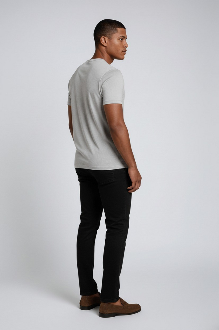 Herre Slim-Fit T-Shirt i Sølv Mist