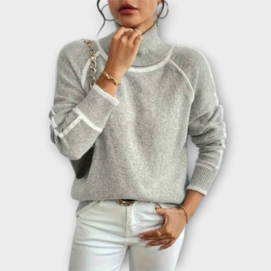 Aurora - Komfortabel Sweater med Høj Krave