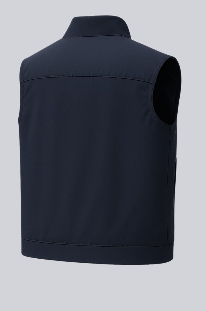 Herre Casual Ståkrave Vest med Lynlås