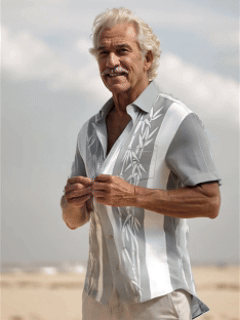 Alohadaddy Pocket Vintage Bowling Plant Bamboo Print Beach Men's Hawaiian Big And Tall Shirt