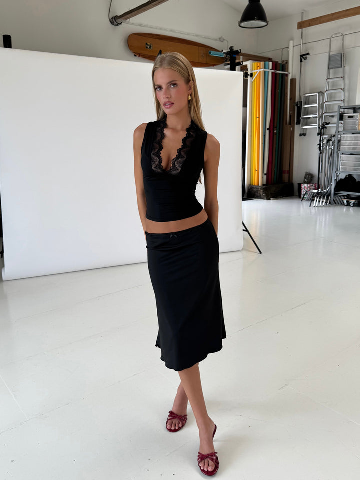 Lucia basic blonde top - sort