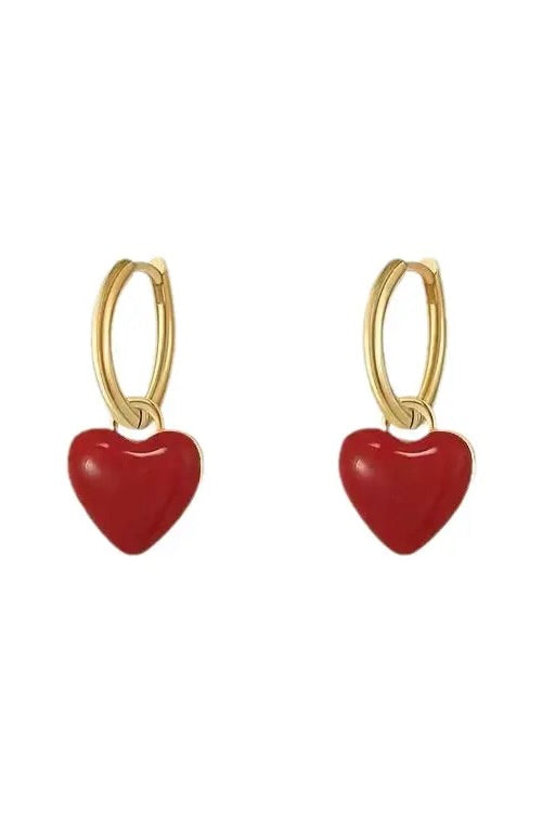 The Heart Earrings | Red | Øreringe fra Birdsong