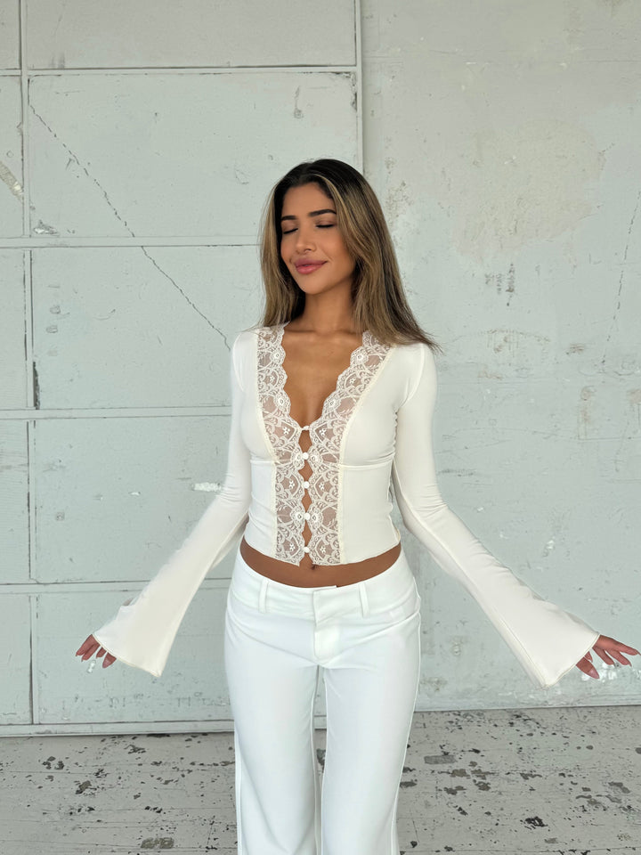 Smuk Luna basic top - creme