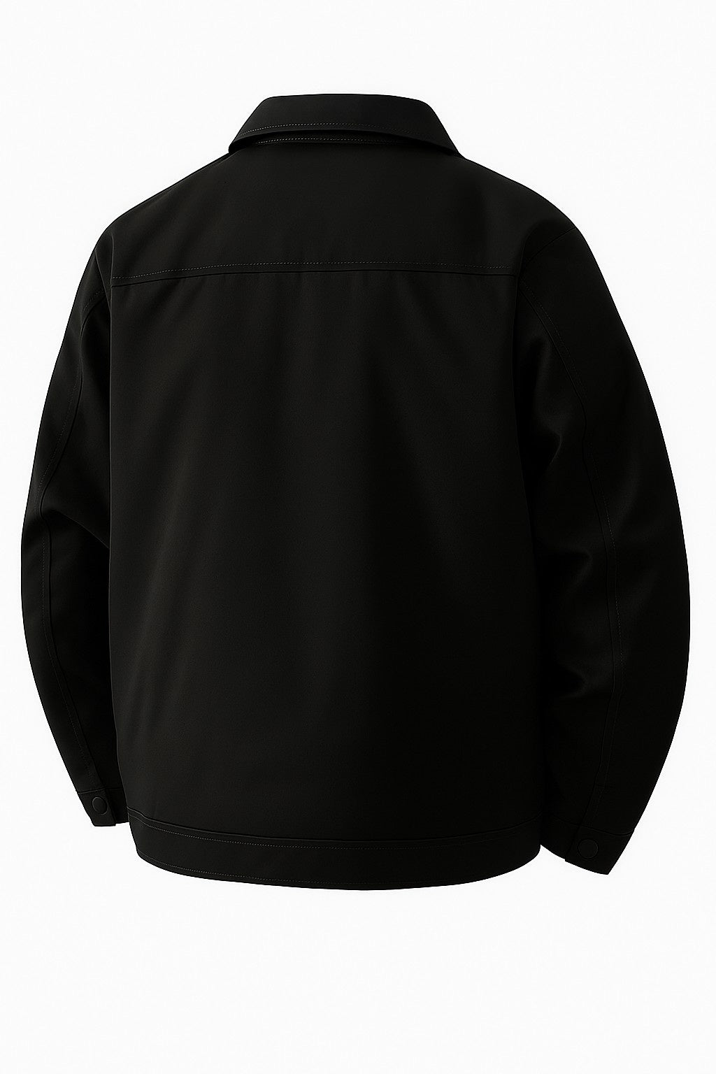 Letvægts Twill Jakke til Mænd – Sort – Regular Fit