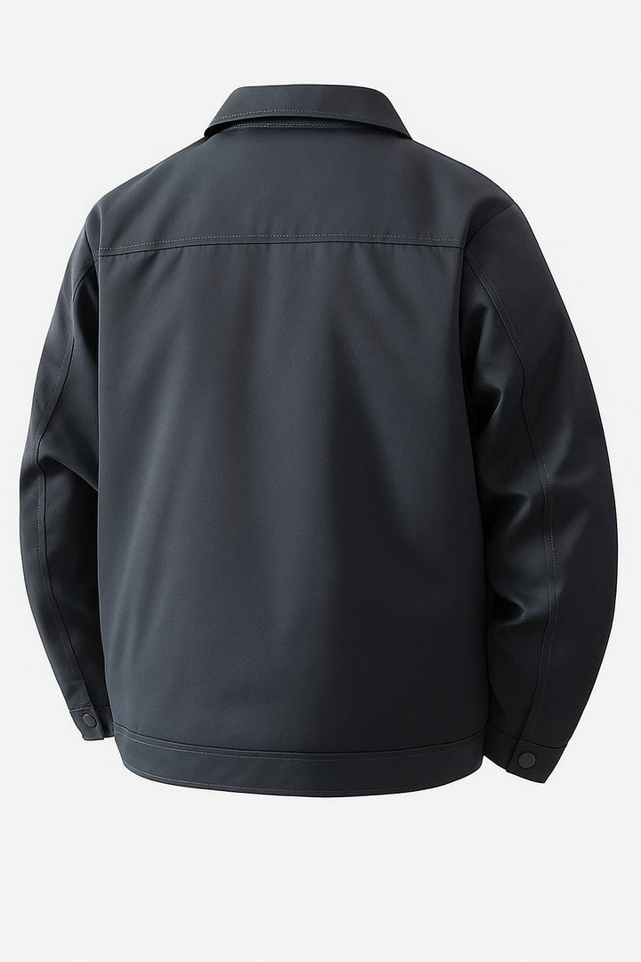 Letvægts Twill Jakke til Mænd – Mørkegrå – Regular Fit
