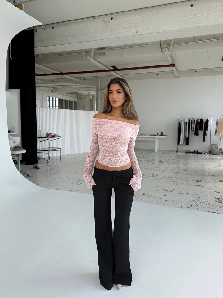 Kaia blonde top - lyserød