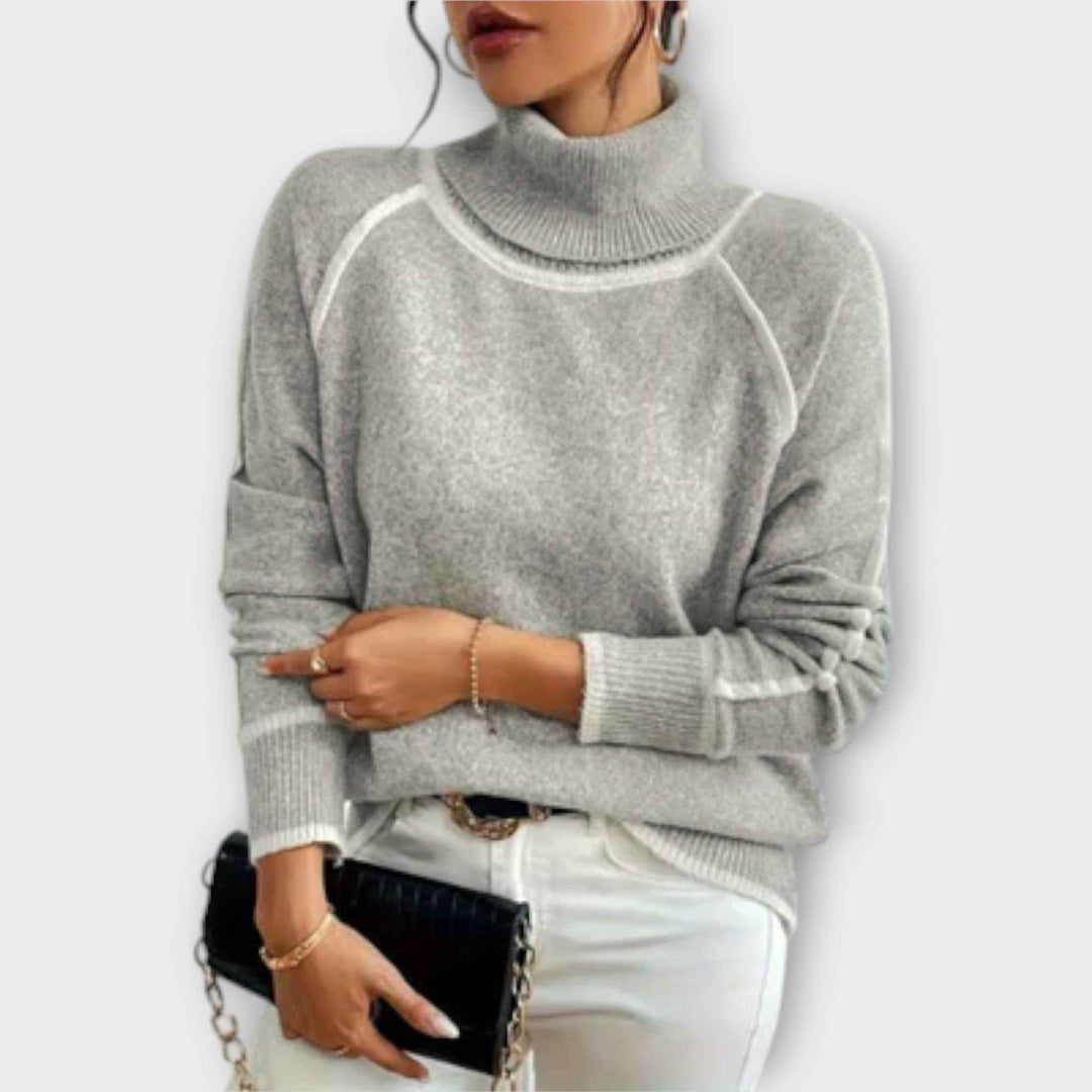 Aurora - Komfortabel Sweater med Høj Krave