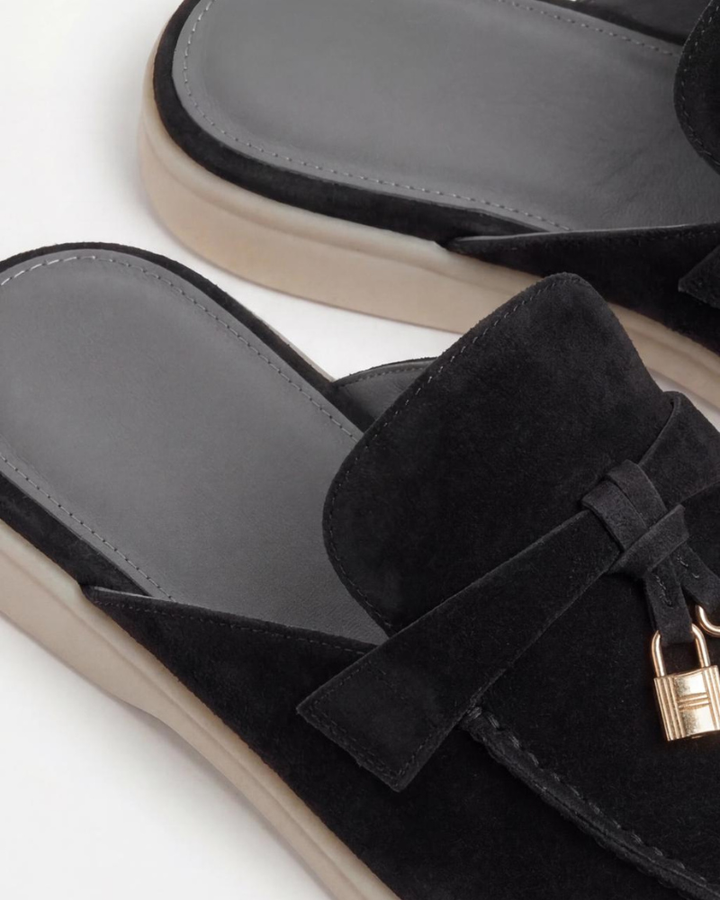 Mule Mediterraneo i Sort Suede